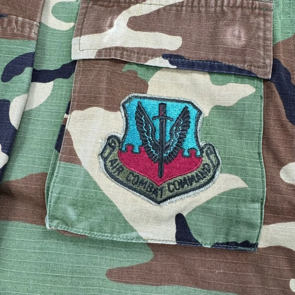 Military Combat Coat Woodland, Camouflage Pattern - Terry Mfg. size Medium Long